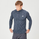 Maglia Performance con cerniera 1/4 - Blu nautico - XL