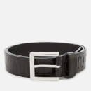 Emporio Armani Men's Embossed Tongue Belt - Nero