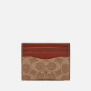 Coach Women's Colorblock Signature Flat Card Case - Tan Rust