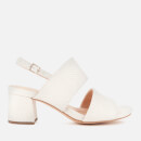 Clarks Women's Sheer55 Sling Block Heeled Sandals - White Snake