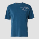 T-shirt Rest Day Staggered Slogan MP da uomo - Azzurro - XS