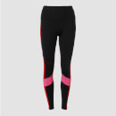 Leggings Power Colour Block - Nero/Rosso acceso - XS