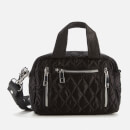 Núnoo Women's Mini Satin Quilted Donna Bag - Black