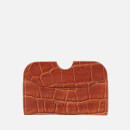 Núnoo Women's Carla Croco Card Holder - Cognac