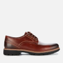 Clarks Men's Batcombe Hall Leather Derby Shoes - Dark Tan