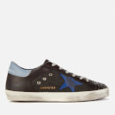 Golden Goose Deluxe Brand Women's Superstar Net/Leather Trainers - Black/Bluette/Powder