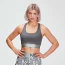 MP Women's Adapt Textured Sports Bra- Carbon - XXS