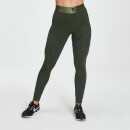 MP Women's Textured Leggings- Dark Green - XXS