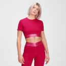 MP Women's Adapt Textured Crop Top- Virtual Pink - M