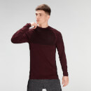MP Men's Essential Seamless Long Sleeve Top- Washed Oxblood Marl - XS