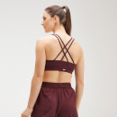 MP Women's Essentials Training Control Sports Bra - Washed Oxblood - XXS