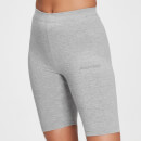 MP Women's Tonal Graphic Cycling Shorts - Grey Marl - XXS