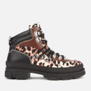 Ganni Women's Hiking Mix Style Boots - Leopard