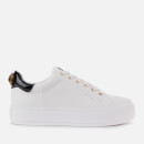 Kurt Geiger London Women's Laney Eagle Leather Flatform Trainers - White/Black