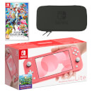 Nintendo Switch Lite (Coral) Super Smash Bros. Ultimate Pack