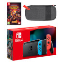 Nintendo Switch (Neon Blue/Neon Red) Minecraft Dungeons - Hero Edition Pack