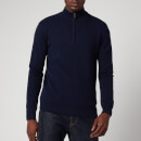 Superdry Men's Orange Label Henley Jumper - Dark Navy