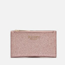 Kate Spade New York Women's Spencer Glitter Small Slim Bifold Wallet - Rose Gold