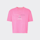 Tommy Jeans Women's TJW Small Logo Text T-Shirt - Pink Glo