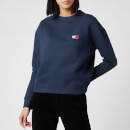 Tommy Jeans Women's Tommy Badge Crew Neck Sweatshirt - Black Iris