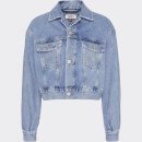 Tommy Jeans Women's Cropped Trucker Jacket - Tommy Flag/Light Blue