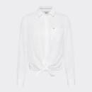 Tommy Jeans Women's Front Knot Shirt - White
