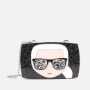 Karl Lagerfeld Women's Ikonik Karl Glitter Minaudiere - Black