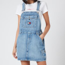 Tommy Jeans Women's Dungaree Dress - Light Blue