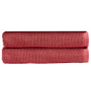 Christy Brixton Towel - Set of 2 - Pomegranate
