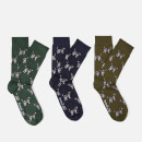 Barbour Men's Dog Print Socks - Multi