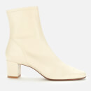 by FAR Women's Sofia Leather Heeled Ankle Boots - White