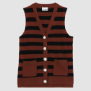Ganni Women's Cashmere Knitted Sleeveless Waistcoat - Toffee