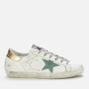 Golden Goose Deluxe Brand Women's Superstar Leather Trainers - White/Green/Gold