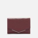 Ted Baker Women's Shaadi Patent Quilted Envelope Small Fold Purse - Deep Purple