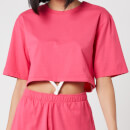 Les Girls Les Boys Women's Jersey Apparel Crop Top - Raspberry