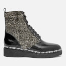 MICHAEL MICHAEL KORS Women's Haskell Lace Up Boots - Black/Natural