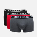 BOSS Bodywear Men's Boxer Shorts Triple Pack - Grey Melange/Red/Black