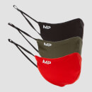 MP Mask (3 Pack) - Black/Dark Olive/Danger