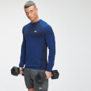 MP Men's Essential Seamless Long Sleeve Top - Intense Blue Marl  - XS