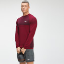 MP Men's Essential Seamless Long Sleeve Top - Wine Marl  - XS