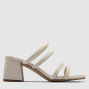 Clarks Women's Sheer65 Leather Heeled Mules - White