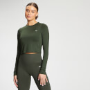 MP Women's Essentials Training Dry Tech Long Sleeve Crop Top - Vine Leaf - M