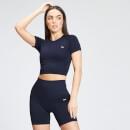 MP Women's Shape Seamless Ultra Crop Top - Navy - XXS