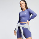 MP Women's Shape Seamless Ultra Long Sleeve Crop Top - Bluebell - XS