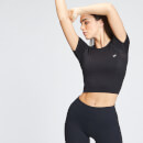 MP Women's Shape Seamless Ultra Crop Top - Black - XXS