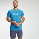 MP Men's Graffiti Graphic Training Short Sleeve T-Shirt - Bright Blue  - XXS