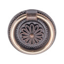 Small Ring Door Pull - Antique Copper - 1 Pair