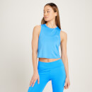 Crop top sportivo MP Linear Mark da donna - Azzurro brillante - XS