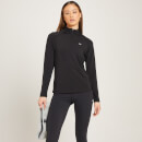 Maglia sportiva con cerniera 1/4 MP Linear Mark da donna - Nera - XXS