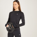 Maglia a maniche lunghe sportiva MP Linear Mark da donna - Nera - XS